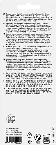 Faber-Castell 3 Count Pitt Graphite Matte Tin - HB, 2B, 4B - Matte Black Graphite Pencils - Image 2