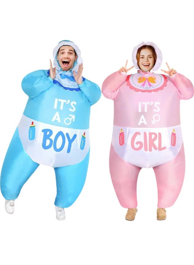[Pink Only] Funny Boy & Girl Inflatable Baby Role-Playing Halloween Giant Baby Doll Inflatable Baby Performance Costume - Color: [Pink Only] - Image 5