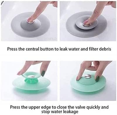 NIL JO Silicone Stopper and Filter Drain Stopper 2 in 1 Drainer Stopper with Hair Catcher Silicone and Filter/Strainer/Hair Catcher for Bathroom/Wash Basin/Kitchen Sink/Bathtub(2pcs) - Image 4