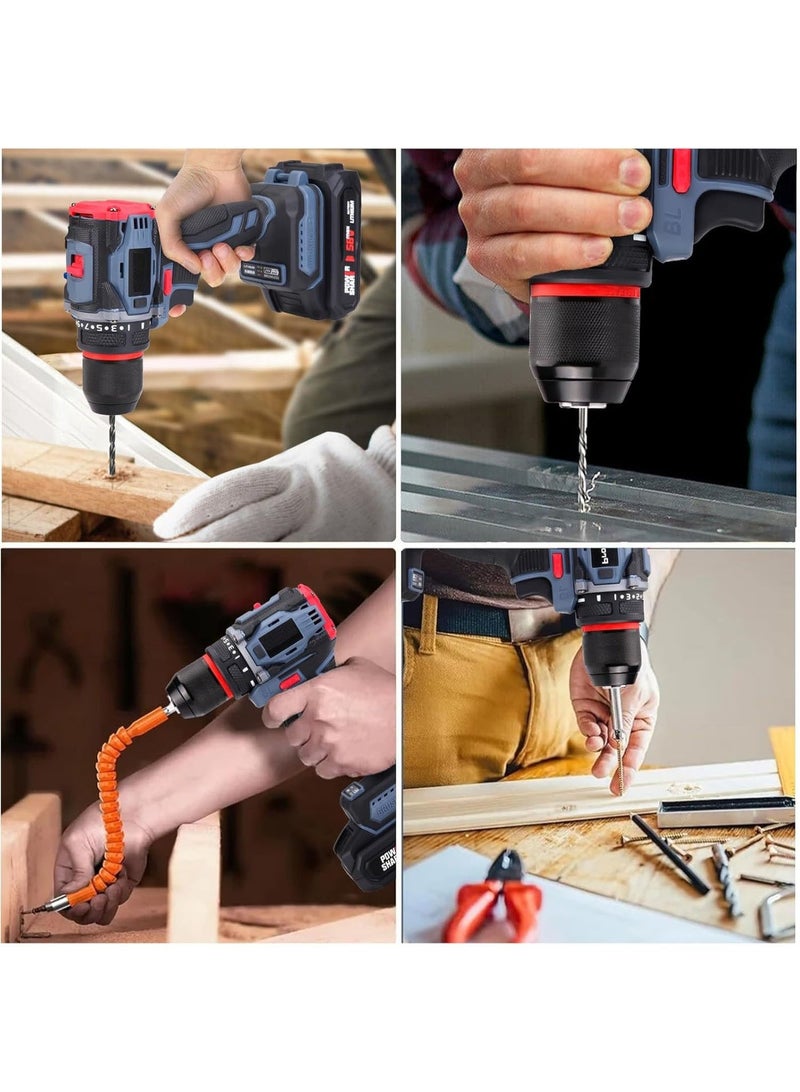 58V Cordless Drill – Brushless Power Drill Set with 2 Batteries, Charger & Accessories - Image 5