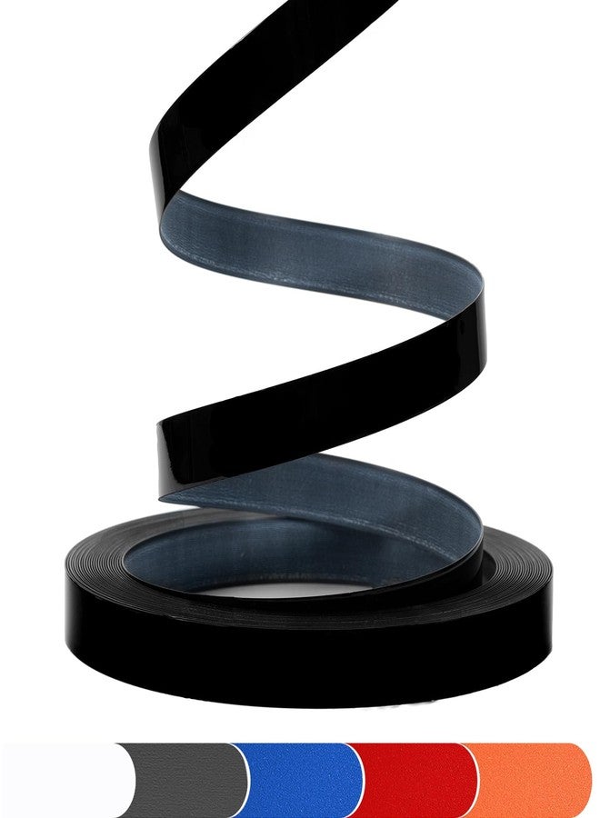 ZYJT Black Edge Banding, 7/8" x 25ft PVC Glossy Veneer Edging for Table Cabinet Furniture - Non-Glued - Image 1