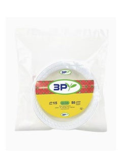3P 250 white round deep plastic bowls 15 cm  - Image 1