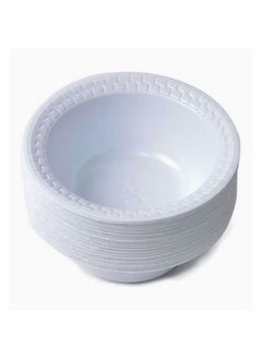 3P 250 white round deep plastic bowls 15 cm  - Image 2