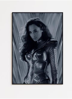 Gal Gadot Print, Wonder Woman 1984 Movie Poster, Warrior Woman, Black and White Wall Art, Vintage Wall Art, Photograph Prints, Home Decor