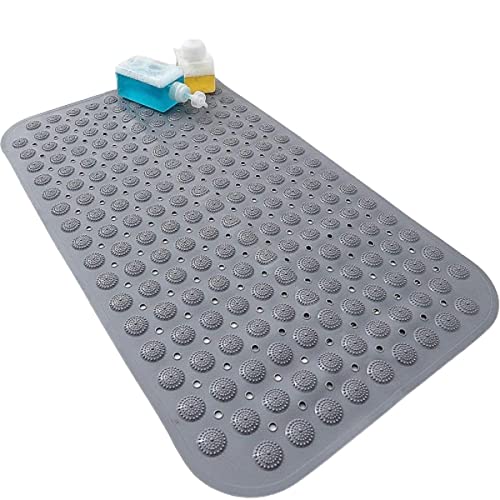 TAGPR PVC Door Bathroom mat Anti Skid Slip Rectangle Grey (Design 4 | 70 x 35) - Image 1