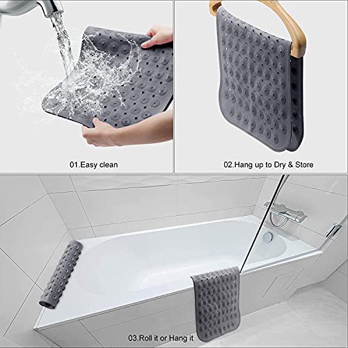 TAGPR PVC Door Bathroom mat Anti Skid Slip Rectangle Grey (Design 4 | 70 x 35) - Image 5