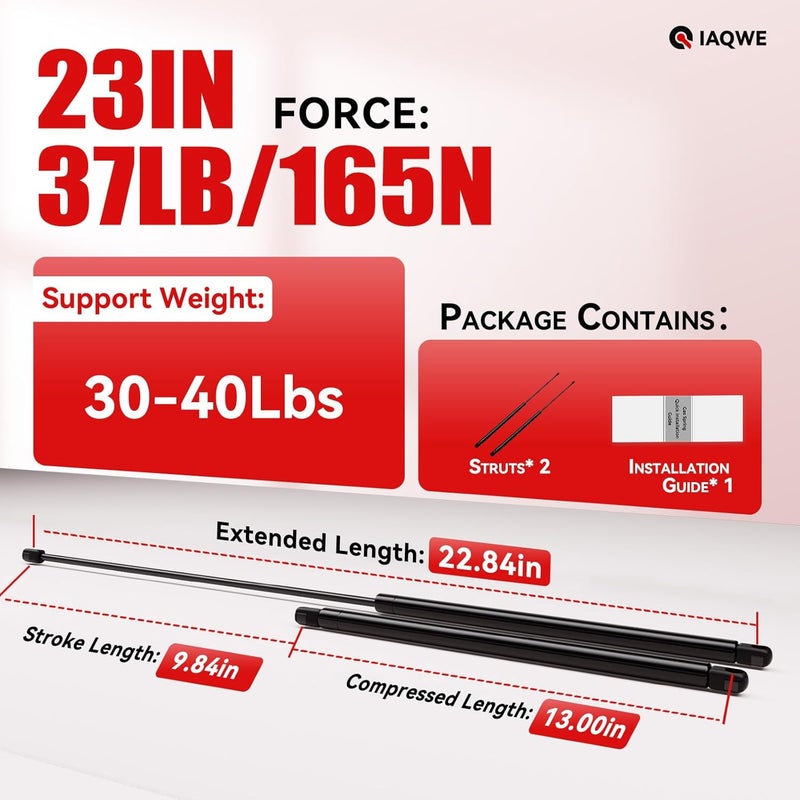 IAQWE 23 Inch Gas Struts for Heavy Duty Applications - Image 2