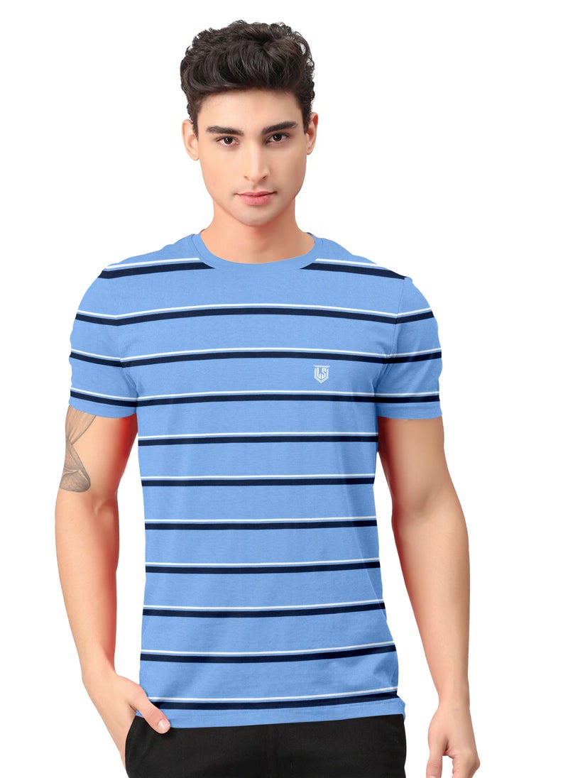 Men's Round Neck Cotton Blend Casual Stripe T Shirt - pzsku/Z11D5B796B911CE32C79AZ/45/_/1679408257/38ade871-b9b9-4d00-9f1a-24042f96c0c0