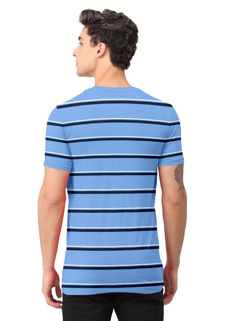 Men's Round Neck Cotton Blend Casual Stripe T Shirt - pzsku/Z11D5B796B911CE32C79AZ/45/_/1679408260/14637d40-21bd-470c-9ec8-df4559225410