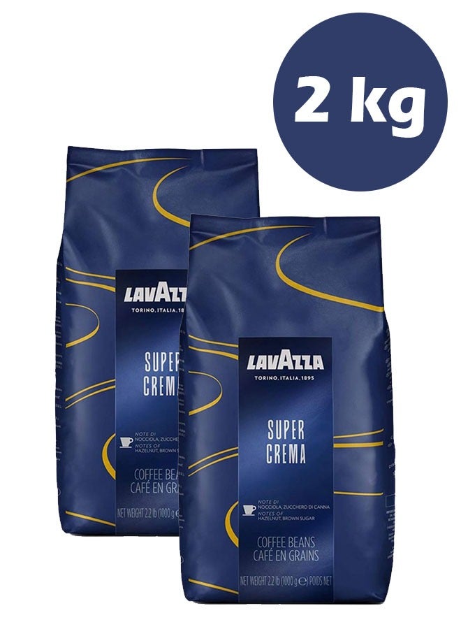 Lavazza Super Crema Coffee Beans 2 KG - Image 1