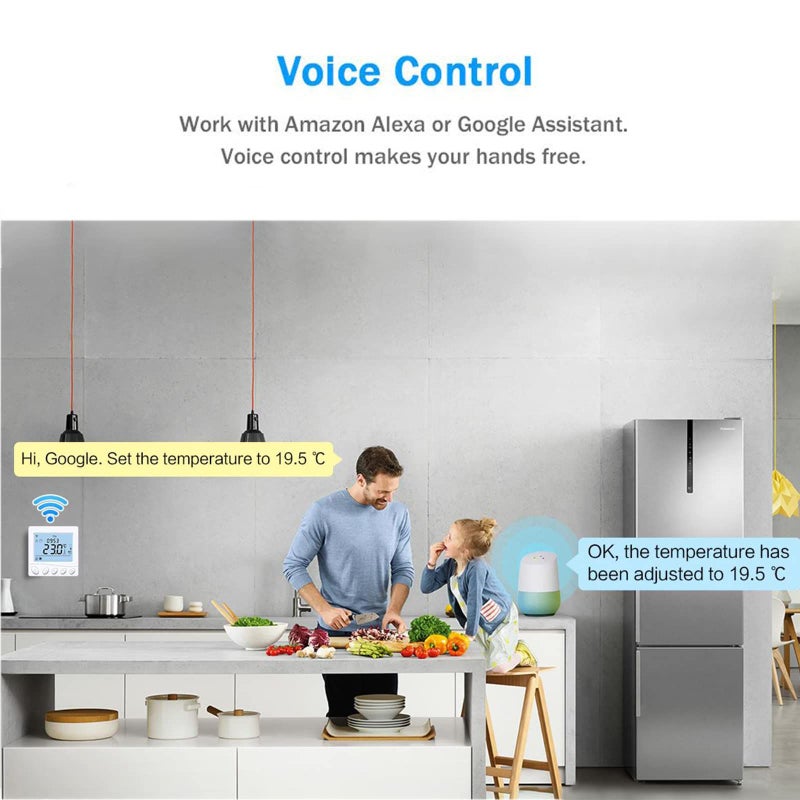Smart WiFi Thermostat For 2 Pipe Floor Heating With 3.2 Inch LCD Display - Image 4