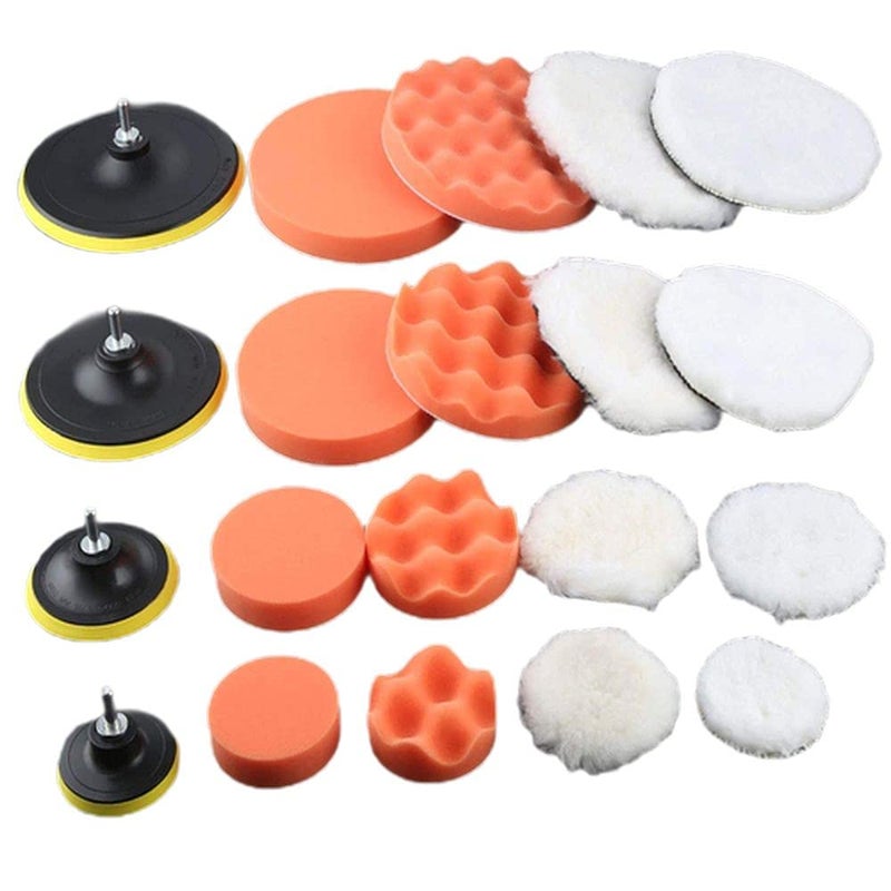 DIY Crafts DIY Crafts CT-DIY-HI-52474 8 Pcs 3"/4"/6"/7"inch 76/100/152/180mm Buffing Sponge Car Polishing Pad Disc Wool Disc Polishing Wax Sanding Pad  - Image 1