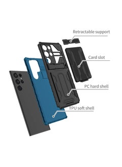 RICOONLINE Shockproof Protective Cases Cover Compatible for Samsung Galaxy S22Ultra Blue  - Image 3