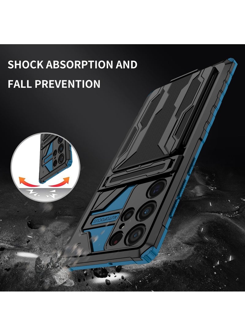 RICOONLINE - Shockproof Protective Cases Cover Compatible for Samsung Galaxy S22Ultra Blue - Image 1
