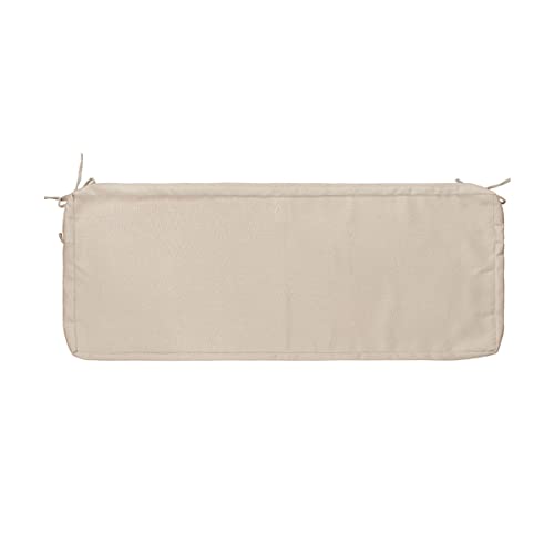 FUNHOME Outdoor Bench Cushion Cover 42 x18 x 3 inch,Water Resistant Cover with Zipper&Ties,Fade-Resistant Slipcover,Patio Porch Swing Cushion Cover Replacement Only,No Insert(Antique Beige) - Image 1