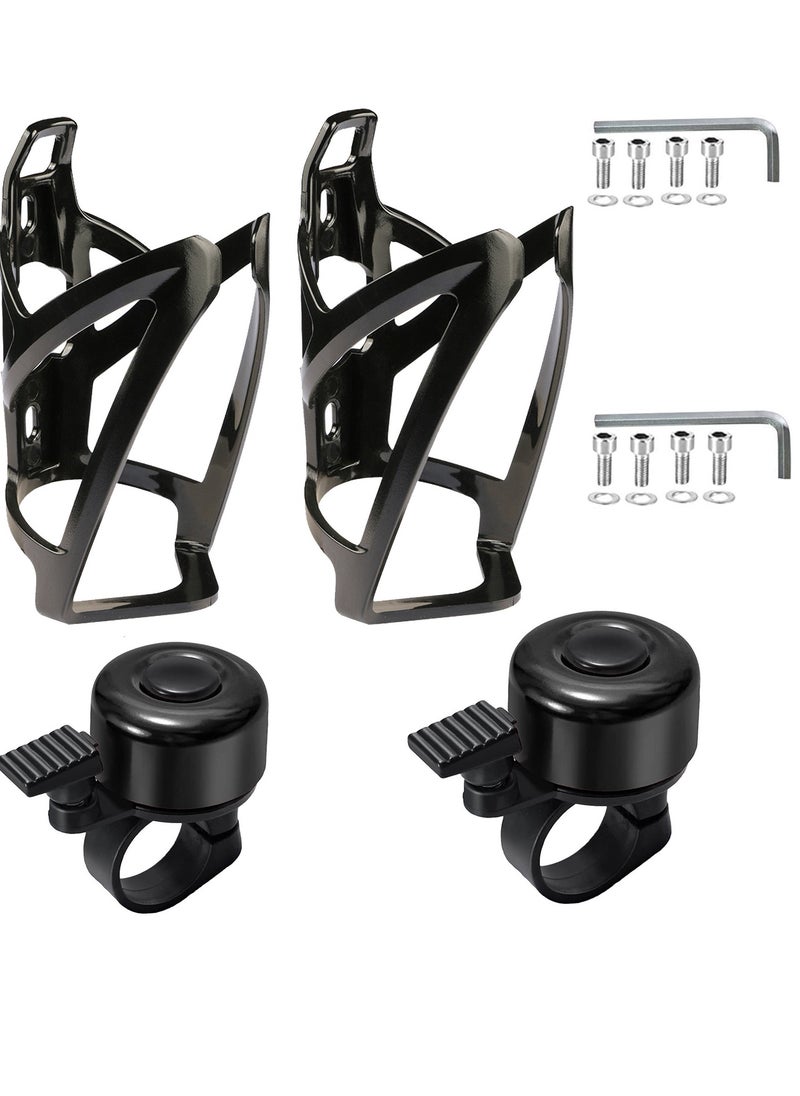 Generic - Bike Water Bottle Holders with Bells Ultra-Light Durable Bicycle Bottle Cages with Screws Tool, Universal Bike Cup Holder Rack for Road MTB Bikes - Image 1