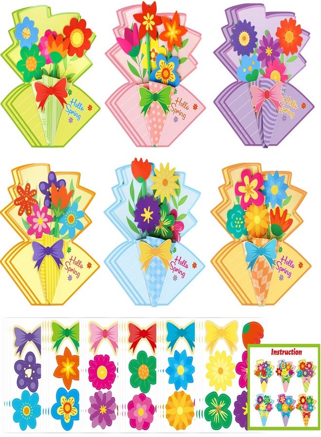 WorldBazaar Spring Flower Crafts for Kids 24 Sets Mother's Day Crafts Teacher Nurse Thankful Making Kit April May Office Family Classroom Activities - Image 4