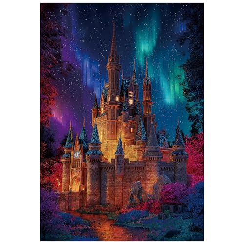 Ulord Great Jigsaw Puzzles for Adults 300 Pieces Aurora Castle Puzzles for Adults Toys Gift Family Decoration Kids Puzzle - Image 1