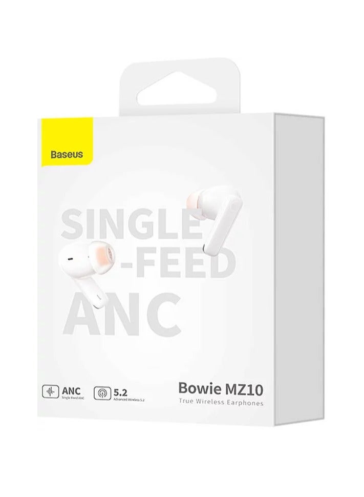 بيسوس DZ-AS/EU/AF/ME/AO Baseus Bowie MZ10 True Wireless Earphones White - Image 2