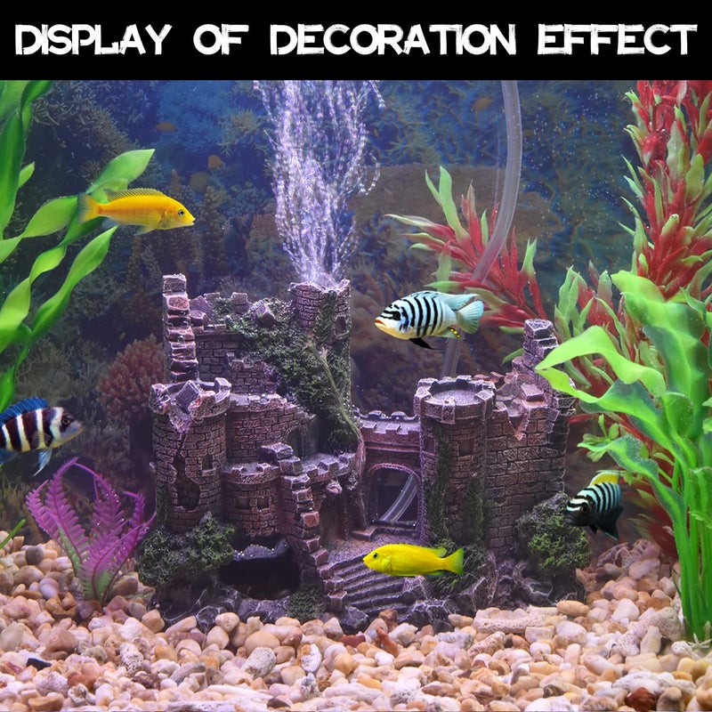 PTFJZ Fish Tank Decorations Betta Fish Accessories Disney Aquarium Decorations Clownfish House for Sleep Rest Hide and Play Scuba Helmet Wreckage Aquarium DÃ©cor Backgrounds - Image 2