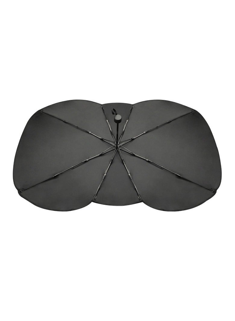 إيفرين مظلة شمسية للزجاج الأمامي للسيارة، مظلة للزجاج الأمامي للسيارة بحجم نانو، غطاء قابل للطي عاكس للأشعة فوق البنفسجية، زجاج أمامي للسيارة سيدان بارد - Image 1