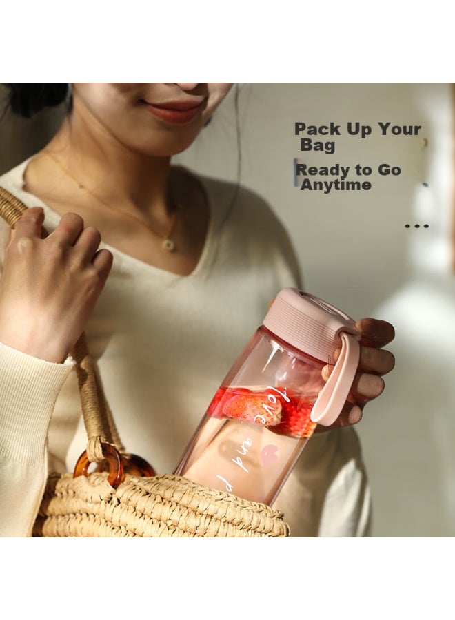 Tomimitsu Fuguang Plastic Cup, Tritan Material, Tea Cup, Water Cup, Portable For Students, Creative Cup, Shatterproof, Simple Space Cup For Summer - Image 3