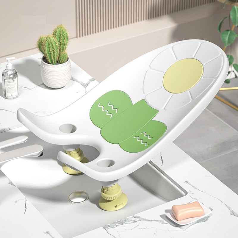 StarAndDaisy Baby Bath Seat for Newborn to 0-18 Months, Non-Slip, Adjustable, Portable, Comfortable, Hygienic Baby Bather - (White) - Image 1