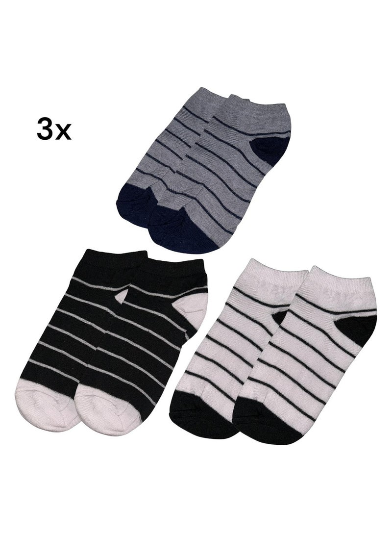 “Striped Cotton Socks Set - 6 Pairs” - Image 2