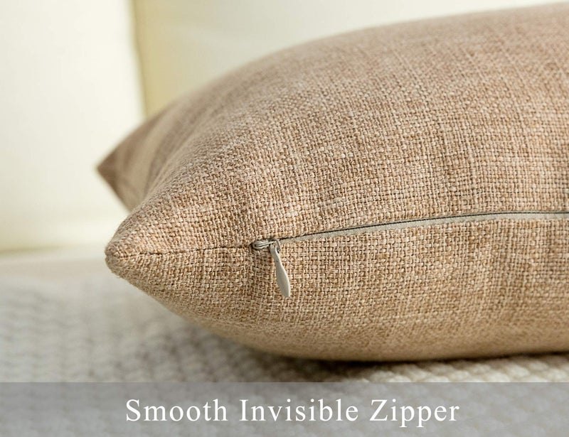 Stellhome Rectangle Farmhouse Burlap Dhrow Cover Cover Cover Closts Linen Pillowcase for Bed Couch Sofa Pent - Image 3