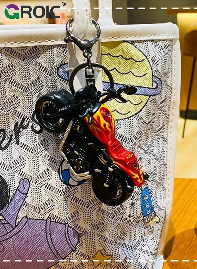 GROIC Motorcycle Keychain motorcycle Key Chain Decoration Keychain 3D Motorbike Sportbike Street Bike Ring - Red  - Image 5