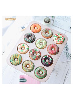 chefmade Donut Mold Cake Pan 12 Cavity Non-Stick Ring Doughnut Bakeware  - Image 3