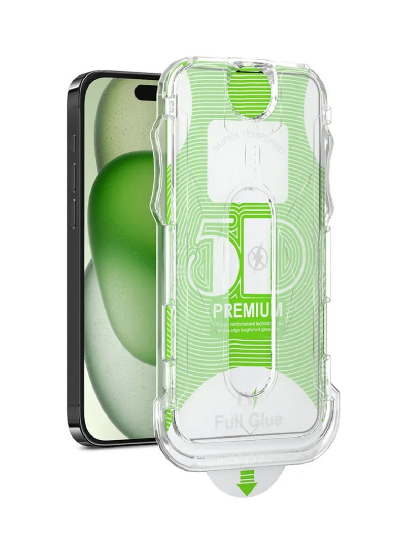 DUSALA 3 Pack Full Coverage iPhone 15 Plus Magsafe Case With Camera Lens For iPhone 15 Plus Screen Protector 6.7 Inch Easy Installation Kit Auto Alignment 9H Hard 99.99% HD Clear Bubble Free - Image 3