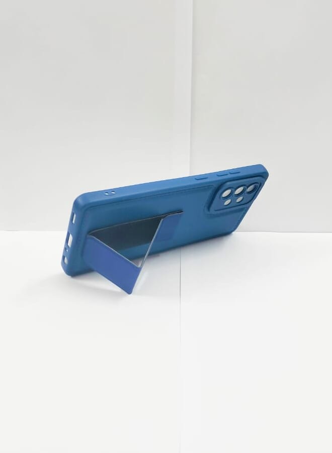 Case Cover With Magnetic Hand Grip For Samsung Galaxy A72 Blue - Image 2