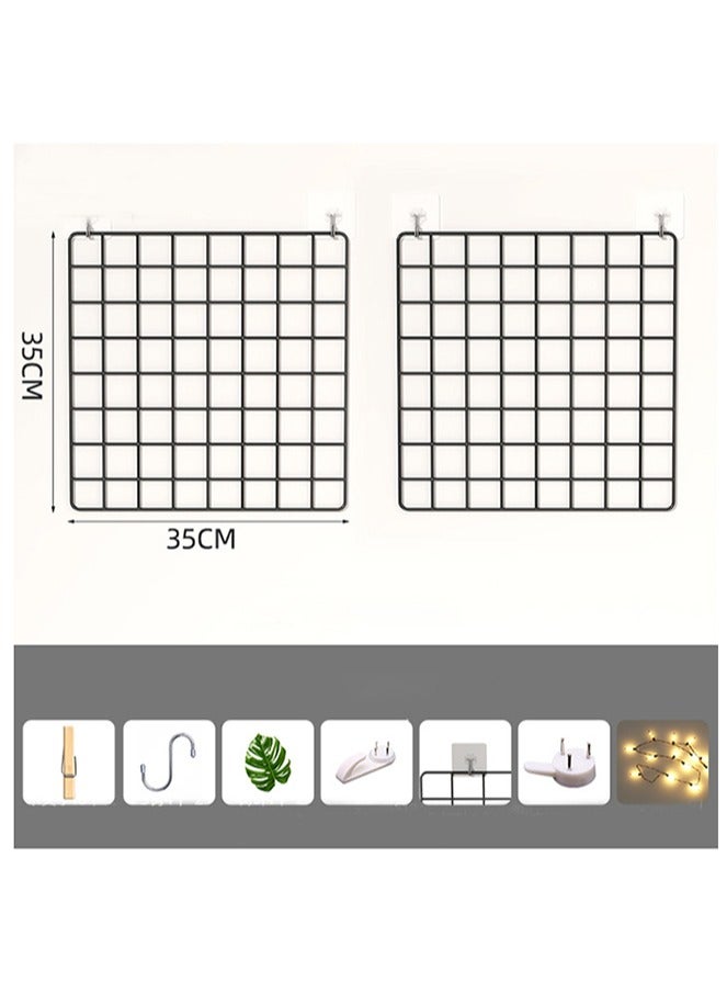 HOMESTAR Grid Photo Wall Decorative Iron Frame Clip Hanging Painting Art Display Black - Image 5