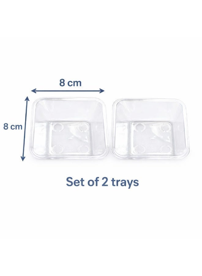 Fikriyah 8-Piece Clear Plastic Storage Box Set – Multi-Size Drawer & Cabinet Organizer Trays – Transparent BPA-Free Containers - Image 4