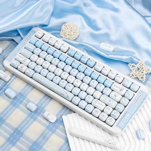 TIMSEKER Cute PBT Keycaps, Blue MOG Profile, 140 Keys, Novelty Round Keycap, Kawaii Custom Keycap for Gateron Cherry MX Switches Mechanical Keyboard - Image 5