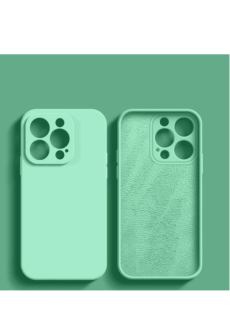 AROAQ Iphone Silicon Case, Silky-soft Touch Full-body Protective Phone Case, Luxury Original Liquid Silicone Case Mention For Iphone 15 Pro Max, 15 Plus, Pro, ( Green ) - Image 1