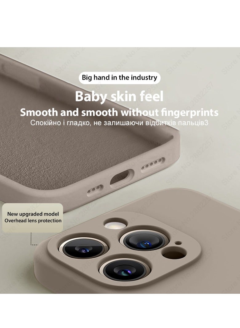 AROAQ Iphone Silicon Case, Silky-soft Touch Full-body Protective Phone Case, Luxury Original Liquid Silicone Case Mention For Iphone 15 Pro Max, 15 Plus, Pro, ( Green ) - Image 3