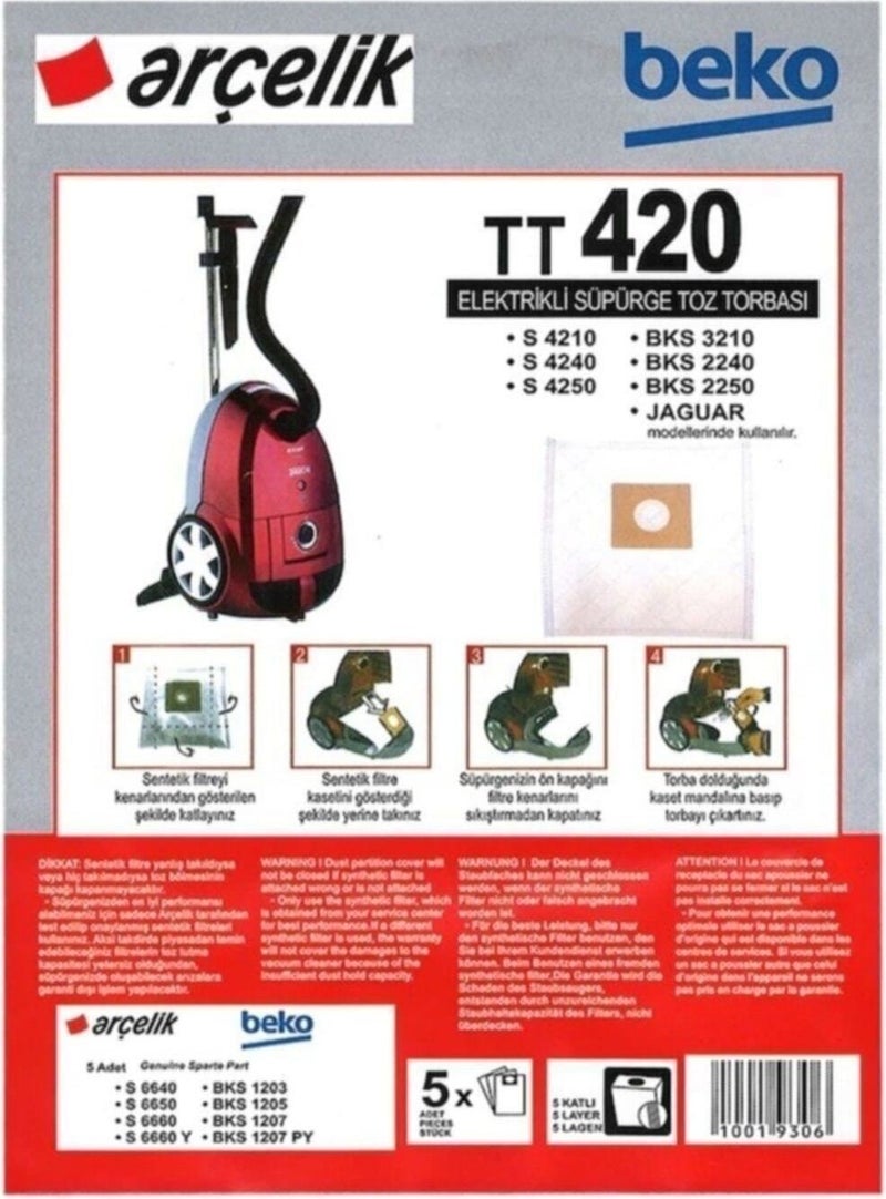 Arçelik S 4240 Vacuum Cleaner Bag (20 Pieces)