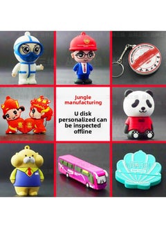 Generic Custom Cartoon Gift USB Stereo Open Mold 32G Personality Design Doll PVC Soft Rubber DIY Creative High Speed U Disk-Color:Thousands Of Cases Open Mold Production-Capacity:128GB  - Image 1