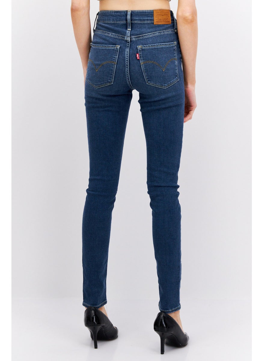 Levi's - Women Skinny Fit Washed Stretch High Rise Jeans, Navy - Image 1