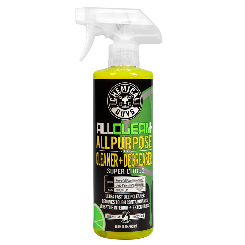 Chemical Guys CLD_101_16 All Clean+ Citrus Based All Purpose Super Cleaner, Safe for Cars, Trucks, SUVs, Motorcycles, RVs & More, 16 fl oz, Citrus Scent - Image 1
