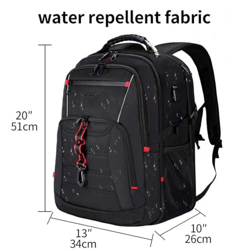 KROSER Travel Laptop Backpack 184 inch XXXL Computer Backpack Stylish College Backpack with RFID Pockets USB Charging Port REFLECTIVE STRIPS WaterRepellent Daypack for BusinessMen - Image 3