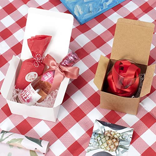 ValBox 3x3x3 White Cube Gift Boxes - 50pcs Recycled Paper Boxes with Lids for Gifts, Crafting, Cupcake & Party Favors - Image 5