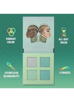 Juvia's Place Rebel Quad Mint Eyeshadow Palette - Shades of 4, Professional Eye Makeup, Pigmented Eyeshadow Palette, Makeup Palette for Eye Color & Shine, Pressed Eyeshadow Cosmetics  - Image 3