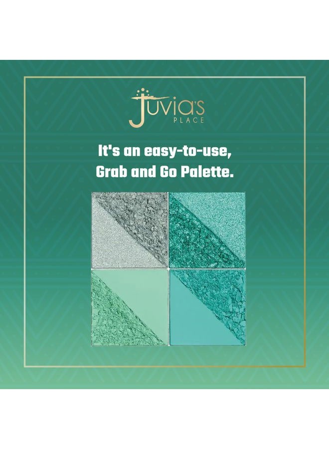 Juvia's Place لوحة ظلال العيون ريبيل كواد بالنعناع - درجات 4، مكياج عيون احترافي، لوحة ظلال عيون ملونة، لوحة مكياج لتلوين العيون وتألقها، مستحضرات تجميل ظلال العيون المضغوطة - Image 2