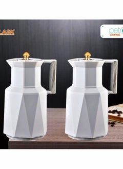 petros petros 2 Piece Thermos Set 1L + 1L Light Grey/Golden 