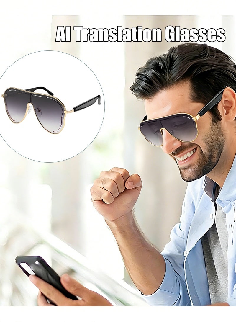 Arabest AI Translation Glasses,Real-Time Voice Translator for 100+ Languages, Bluetooth 6.0  Smart Glasses with Touch Control for Travel, Business & Language Learning - Image 1