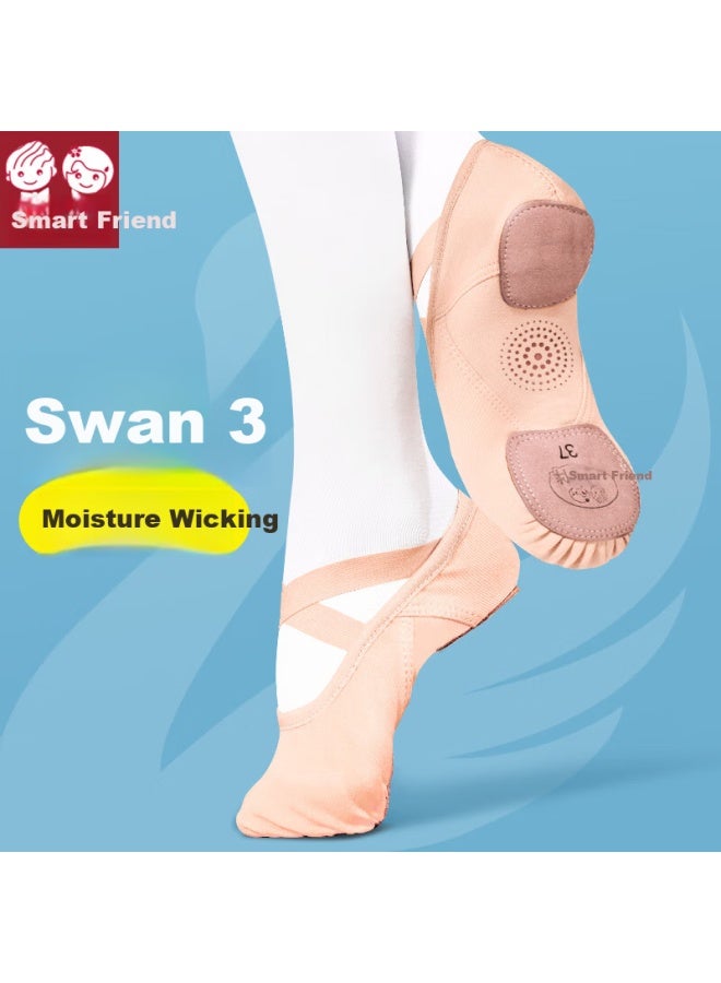 Zhiyouban Full Elastic Fabric Dance Shoes Skin Color Soft Sole Children's And Adult Classical Chinese Ballet Practice Shoes For Body Training