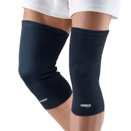Vissco Spro Knee Cap Plus (Mild Support), Knee Support for Joint Pain Relief, Sports, Football, Cricket, Braces for Walking and Workout - Small (Black) - Image 1